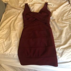 Right formal maroon dress